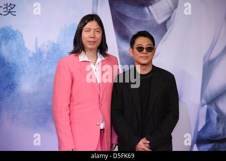 Jet Li attended a game awards in Shanghai, China on Sunday March 31, 2013. Stock Photo