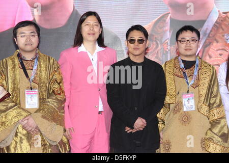 Jet Li attended a game awards in Shanghai, China on Sunday March 31, 2013. Stock Photo