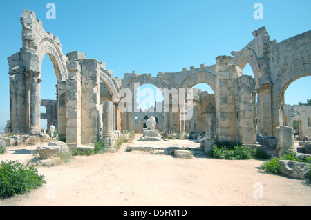 Ruins of the Church of Saint Simeon Stylites, Syria Stock Photo