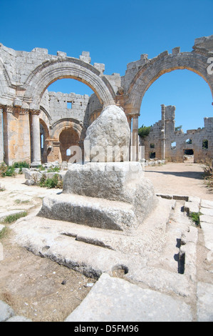 Ruins of the Church of Saint Simeon Stylites, Syria Stock Photo