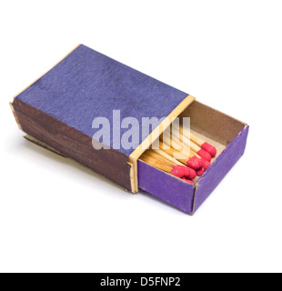 Matchbox cut out isolated on white background Stock Photo