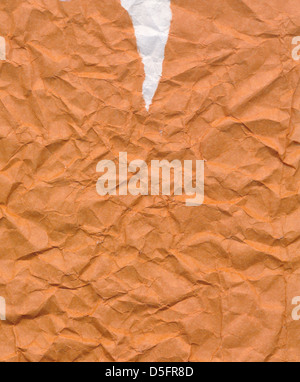 crumpled brown paper background and texture Stock Photo