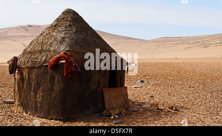 Himba Village Hut Stock Photo
