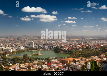 Madagascar, Antananarivo, elevated view looking down onto town from Haute Ville Stock Photo