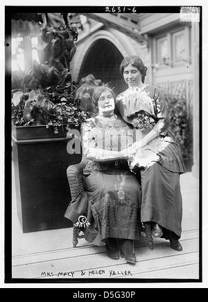 Helen Keller & Mrs. Macy (LOC) Stock Photo