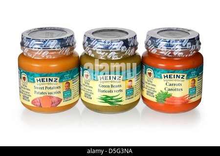 Baby Food, Vegetables Jars Stock Photo