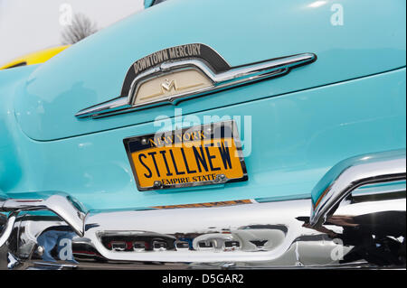 Mercury Classic Old Car At A Car Show Stock Photo Alamy