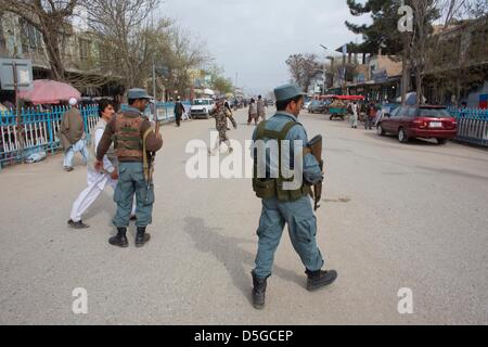Afghan police in Kunduz, Afghanistan Stock Photo