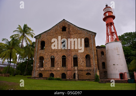 The remote penal colony of Devils, Island in French Guyana Stock Photo