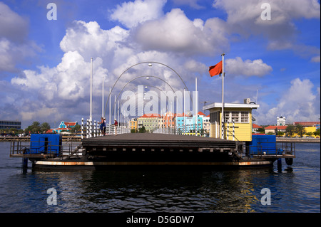 Willemstad, the small and pretty capital of Curacao, in the Netherland Antilles Stock Photo