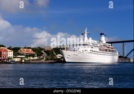 Willemstad, the small and pretty capital of Curacao, in the Netherland Antilles Stock Photo