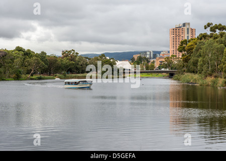 The picturesque River Torrens on the northern fringe of downtown Adelaide, South Australia. Stock Photo