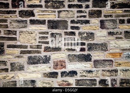 Close up of colourful brickwall texture Stock Photo
