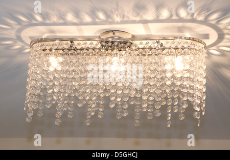 illuminated ceiling light Stock Photo