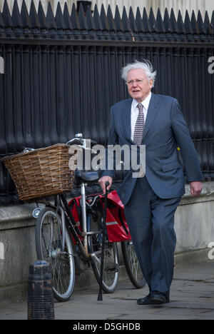 Cambridge, UK. 2nd April 2013. Prince Philip and Sir David Attenborough at the Senate House in Cambridge U.K  today  at the launch of the Cambridge conservation Initiative. Credit: JAMES LINSELL-CLARK / Alamy live News Stock Photo