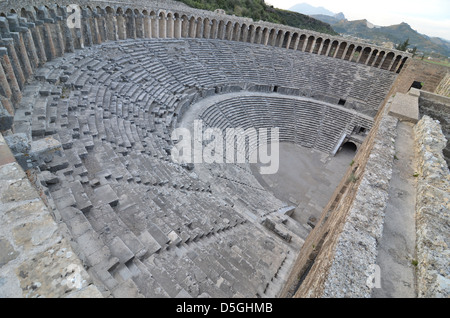 The best preserved theater from antiquity, the theater of Aspendos near to Antalya, Turkey Stock Photo