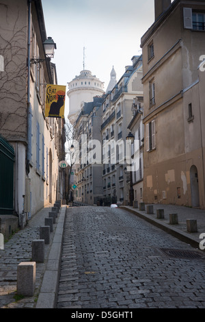 Street with the Museum in Montmartre, Paris, France Stock Photo