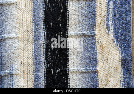 natural knit wool background of dirty handmade sweater pattern texture closeup. Stock Photo