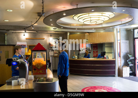 The Foyer of the Truro Plaza Cinema, Cornwall, Truro. Picture by Julie Edwards Stock Photo