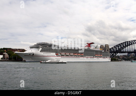 Carnival Spirit Cruise Ship berthed in Sydney Harbour Stock Photo