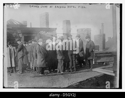 Grand Jury at Arcadia hotel fire (LOC) Stock Photo