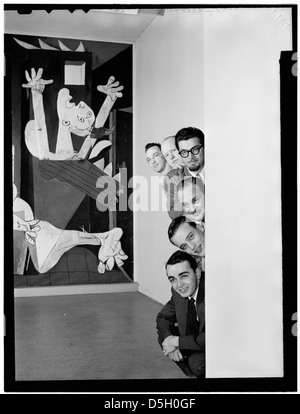 [Portrait of Ralph Burns, Edwin A. Finckel, George Handy, Neal Hefti, Johnny Richards, and Eddie Sauter, Museum of Modern Art, New York, N.Y., ca. Mar. 1947] (LOC) Stock Photo