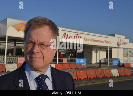 CEO Charles Buchanan of Manston International Airport, Kent, Britain, UK Stock Photo