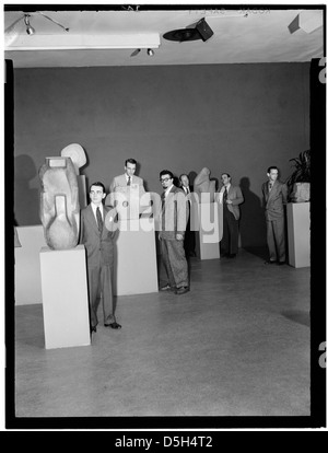 [Portrait of Ralph Burns, Neal Hefti, George Handy, Edwin A. Finckel, Johnny Richards, and Eddie Sauter, Museum of Modern Art, New York, N.Y., ca. Mar. 1947] (LOC) Stock Photo