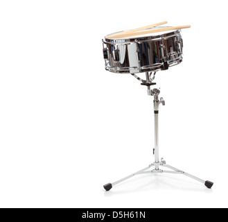 Snare drum with sticks on a white background Stock Photo - Alamy