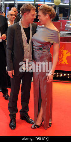 Austrian actors Franziska Weisz and Andreas Lust arrive for the premiere of the movie 'The Robber' ('Der Räuber') during the 60th Berlinale International Film Festival in Berlin on Monday, 15 February 2010. The festival runs until 21 February 2010. 'The Robber' runs in the competition of the festival. Photo: Marcus Brandt dpa/lbn Stock Photo