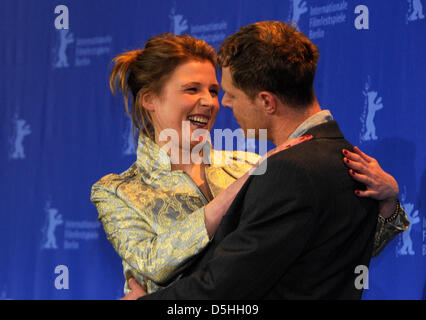 Austrian actors Franziska Weisz and Andreas Lust attend the photocall of the movie 'The Robber' ('Der Räuber') during the 60th Berlinale International Film Festival in Berlin on Monday, 15 February 2010. The festival runs until 21 February 2010. 'The Robber' runs in the competition of the festival. Photo: Marcus Brandt dpa/lbn Stock Photo