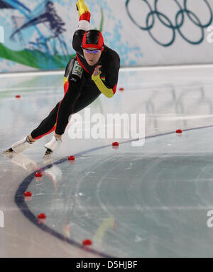 Judith Hesse of Germany in action during the Women's 500 m Speed Skating at the Richmond Olympic Oval for the Vancouver 2010 Olympic Games, Vancouver, Canada, 16 February 2010. Photo: Daniel Karmann  +++(c) dpa - Bildfunk+++ Stock Photo
