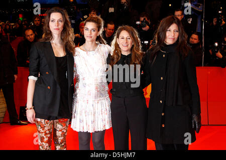 British actress Rebecca Hall (L-R), US actress Amanda Peet , US director Nicole Holofcener and US actress Catherine Keener arrive for the premiere of the film 'Please Give' running in the competition during the 60th Berlinale International Film Festival in Berlin, Germany, 16 February 2010. The festival runs until 21 February 2010. Photo: Hubert Boesl Stock Photo