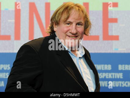 French actor Gerard Depardieu attends the press conference of the film 'Mammuth' running in competition during the 60th Berlinale International Film Festival in Berlin, Germany, Friday, 19 February 2010. The festival runs until 21 February 2010. Photo: Jens Kalaene dpa/lbn Stock Photo
