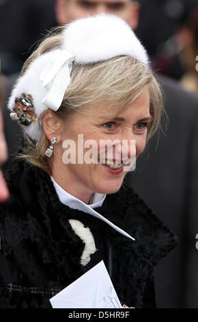 Princess Astrid of Belgium arrives for a special mass commemorating deceased members of the Belgian Royal Family at Onze-Lieve-Vrouwe church in Brussels, Belgium, 23 February 2010. Photo: Albert van der Werf (NETHERLANDS OUT) Stock Photo