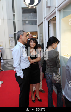 Guest and Leyla Jafarova at opening of Jeweller shop of Jafarov family. Duesseldorf, Germany - 08.07.2011 Stock Photo