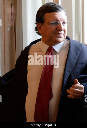 Prague, Czech Republic. 3rd April 2013. European Commission President Jose Manuel Barroso pictured during his visit in Prague, Czech Republic, on Wednesday, April 3, 2013. (CTK Photo/Michal Krumphanzl/Alamy Live News) Stock Photo