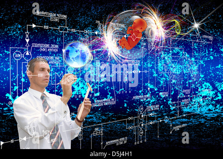 man,engineer,scheme,designing,automation,engineering,embryo, science,health, child,clone,cloning,research,dna, biology,genetic, Stock Photo