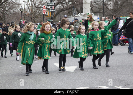 The annual Irish Parade in Park Slope, Brooklyn, NY this year was celebrated on Saint Patrick's Day, March 17th. Stock Photo