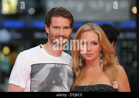 Arne Friedrich and his wife Linn Roedenbeck at the German premiere of ...