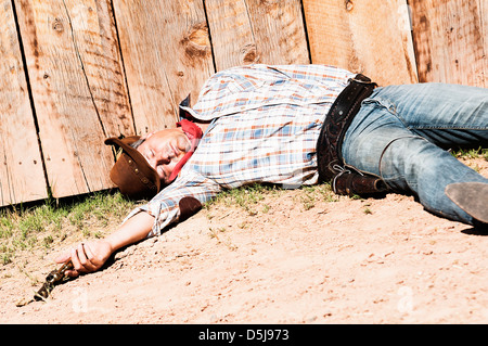 Dead cowboy Stock Photo - Alamy