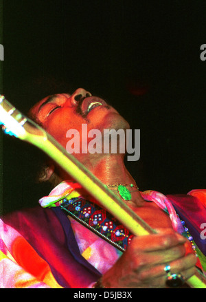 JIMI HENDRIX (1942-1970) US rock musician about 1968. Photo Jeffrey Mayer Stock Photo