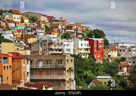 Antananarivo (capital city of Madagascar) on February 4, 2013. This is a few days after a fatal cyclone hit the city. Stock Photo