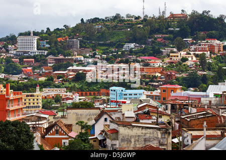 Antananarivo (capital city of Madagascar) on February 4, 2013. This is a few days after a fatal cyclone hit the city. Stock Photo