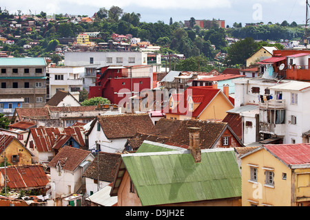 Antananarivo (capital city of Madagascar) on February 4, 2013. This is a few days after a fatal cyclone hit the city. Stock Photo