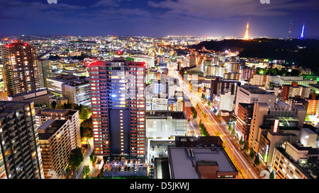 Sendai, Japan downtown cityscape. Stock Photo