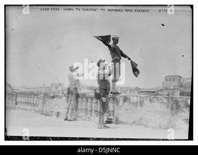 Vera Cruz -- Signal to 'Chester' to bombard Naval Academy (LOC) Stock Photo