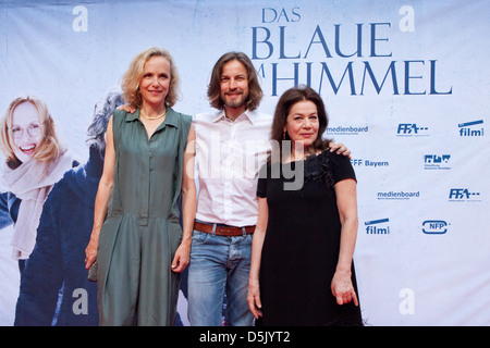 Juliane Koehler, Hans Steinbichler , Hannelore Elsner, at the world premiere of 'Das Blaue vom Himmel' at Lichtburg movie Stock Photo