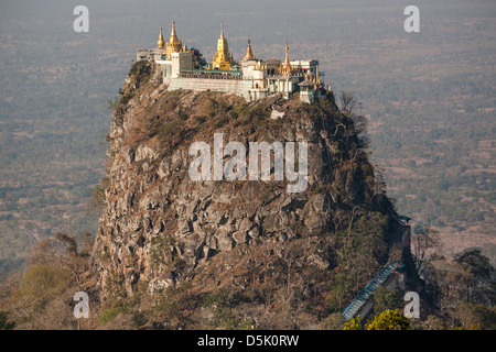 Popa Taung Kalat Temple, Mount Popa, near Bagan, Myanmar, (Burma) Stock Photo