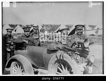 English Motor scouts in France (LOC) Stock Photo